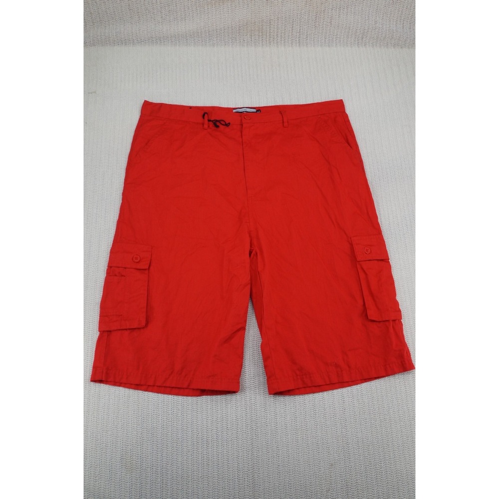 Brooklyn State Shorts Mens 42 x 13 Red Cargo Relaxed Fit Hip Hop Streetwear